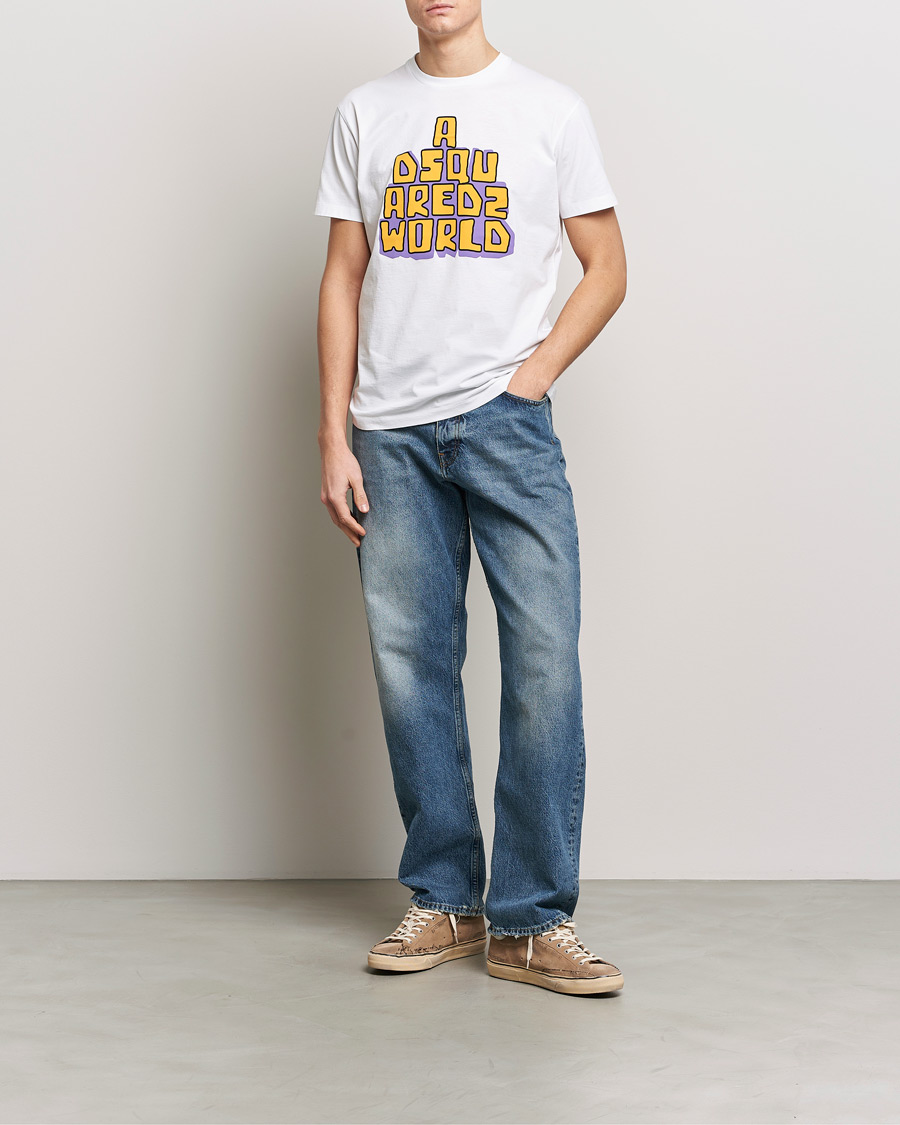 Herre | T-Shirts | Dsquared2 | Cool Fit Logo Crew Neck T-Shirt White