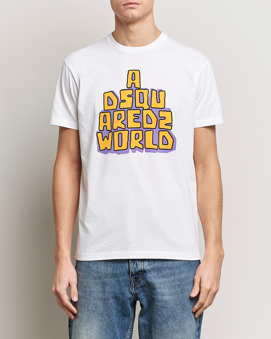 Herre | Kortærmede t-shirts | Dsquared2 | Cool Fit Logo Crew Neck T-Shirt White