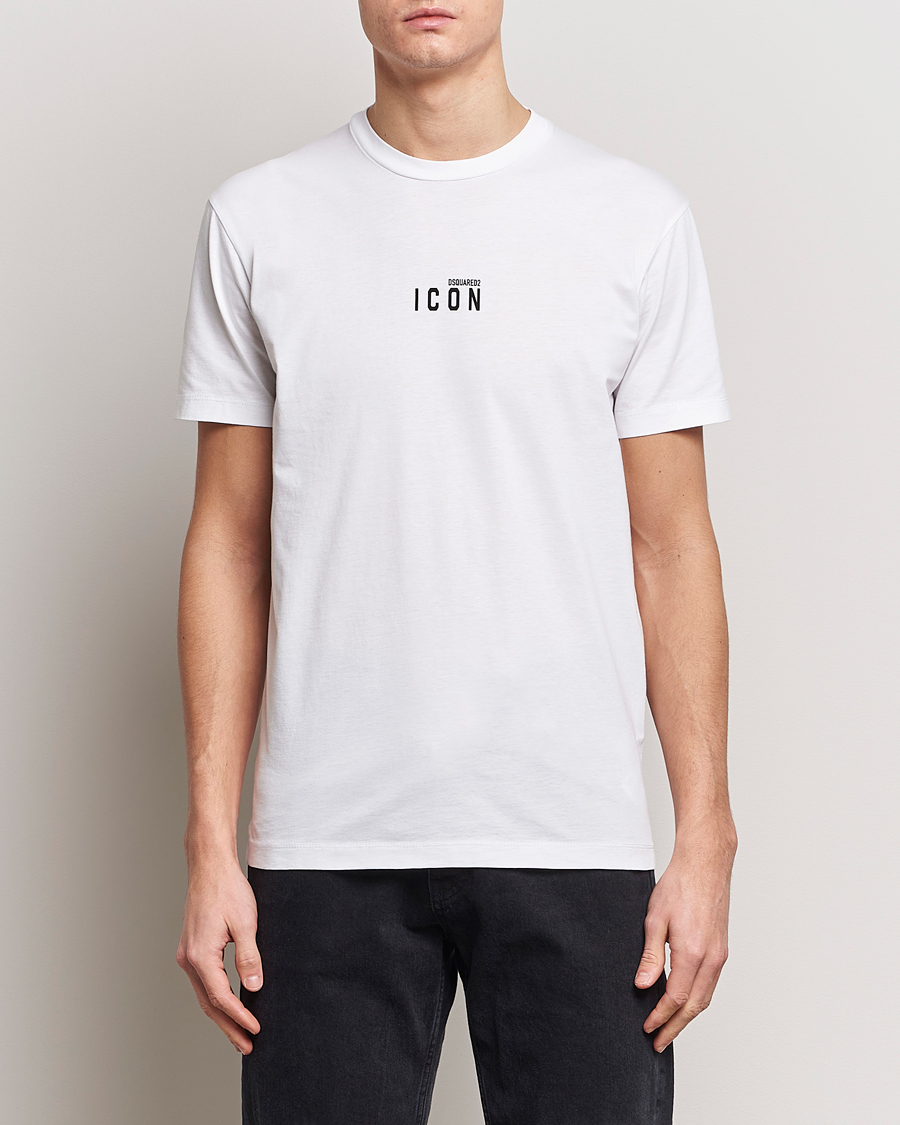 Herre | Kortærmede t-shirts | Dsquared2 | Icon Small Logo Crew Neck T-Shirt White