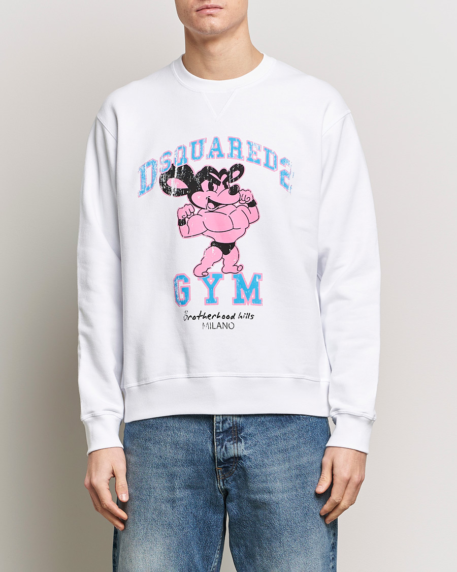 Herre | Trøjer | Dsquared2 | Cool Fit Crew Neck Sweatshirt White