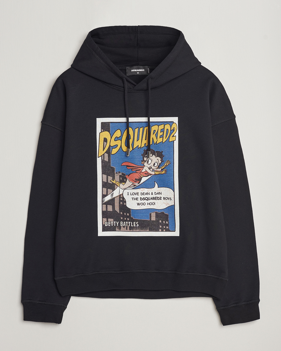 Herre | Trøjer | Dsquared2 | Regular Fit Betty Boop Hoodie Black