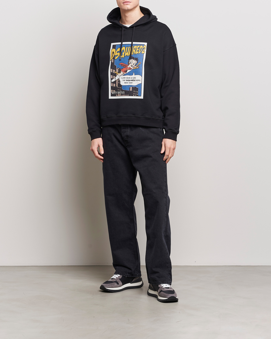 Herre | Trøjer | Dsquared2 | Regular Fit Betty Boop Hoodie Black