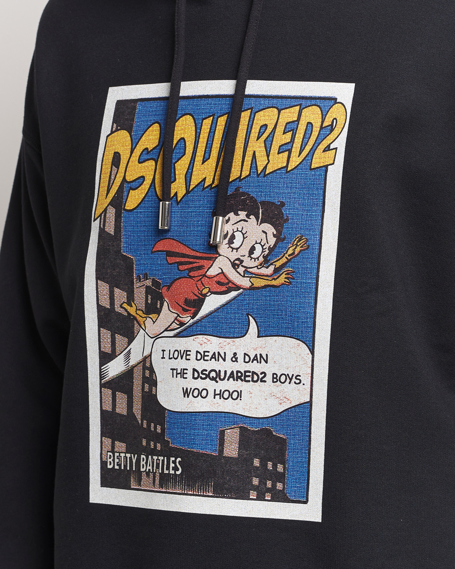 Herre | Trøjer | Dsquared2 | Regular Fit Betty Boop Hoodie Black