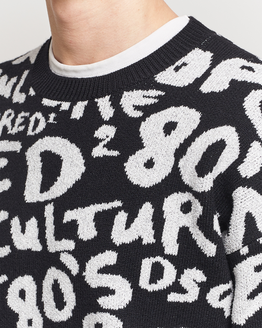 Herre | Trøjer | Dsquared2 | Pop 80's Crew Neck Knitted Sweater Black