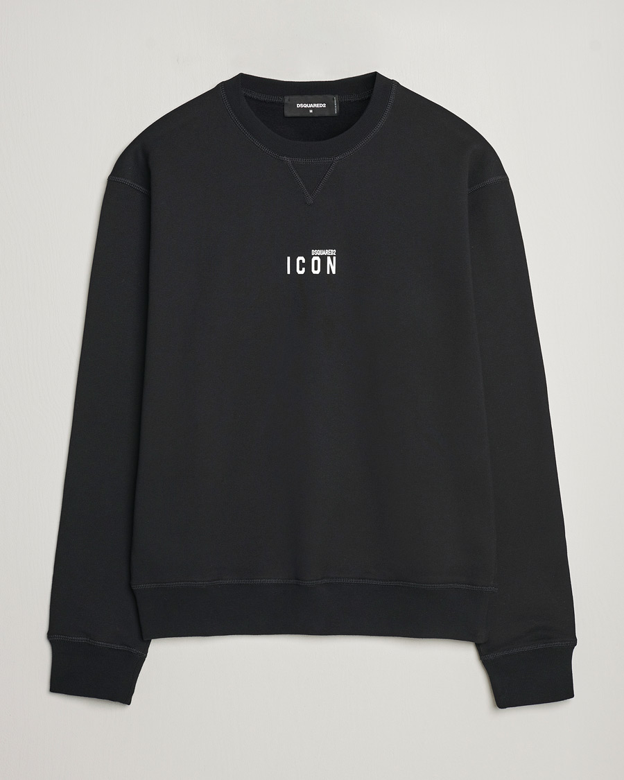 Herre | Trøjer | Dsquared2 | Icon Small Logo Crew Neck Sweatshirt Black