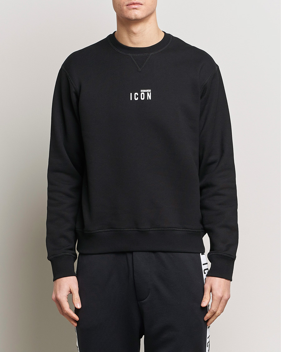 Herre | Trøjer | Dsquared2 | Icon Small Logo Crew Neck Sweatshirt Black
