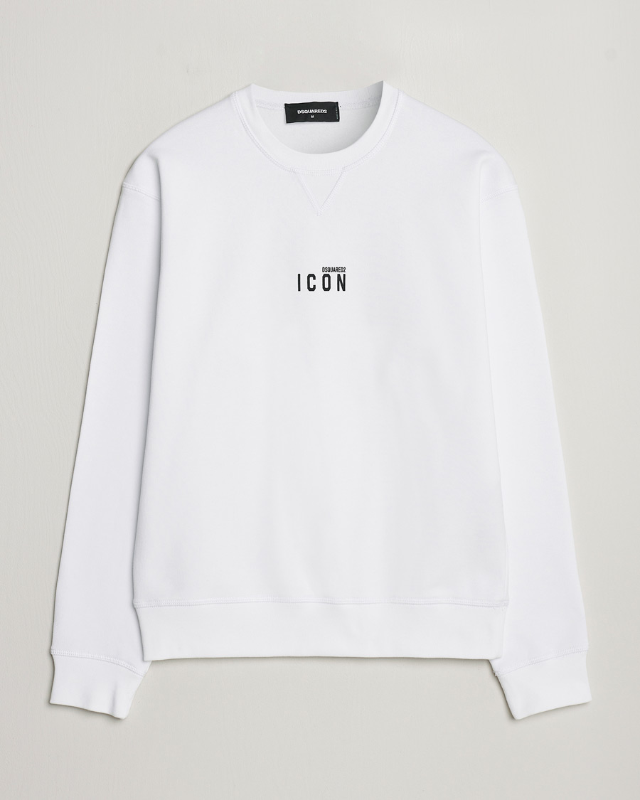 Herre | Trøjer | Dsquared2 | Icon Small Logo Crew Neck Sweatshirt White