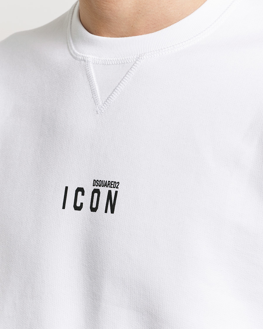 Herre | Trøjer | Dsquared2 | Icon Small Logo Crew Neck Sweatshirt White