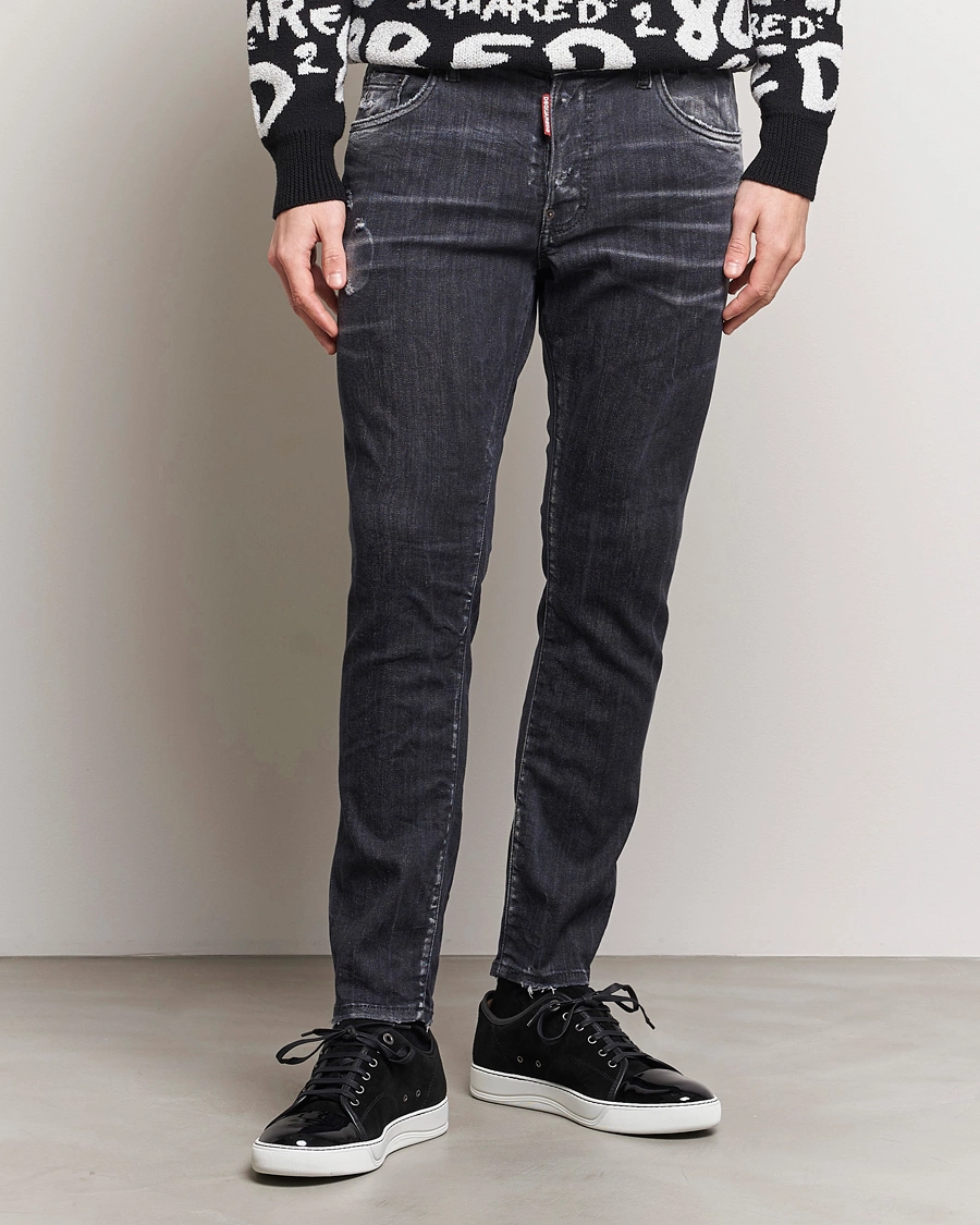 Herr | Svarta jeans | Dsquared2 | Skater Jeans Washed Black
