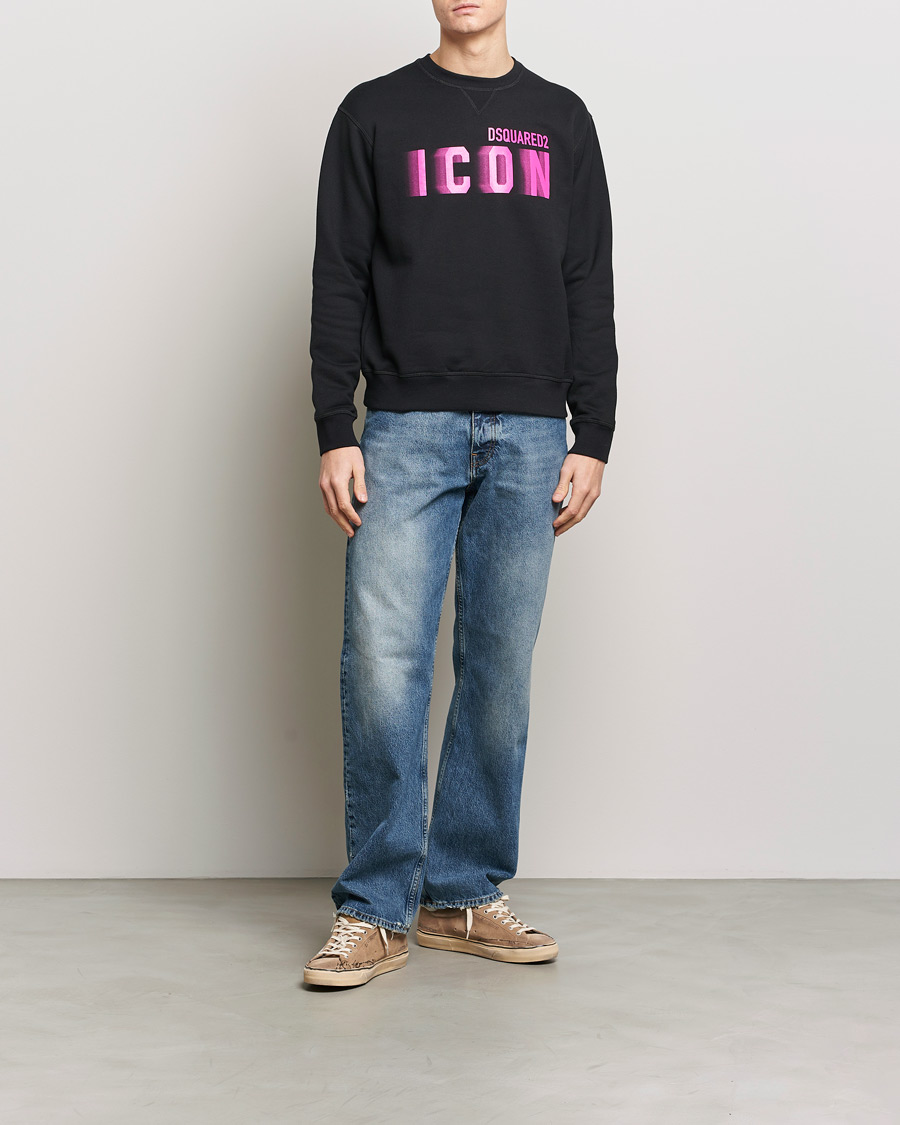 Herre | Trøjer | Dsquared2 | Cool Fit Icon Blur Crew Neck Sweatshirt Black