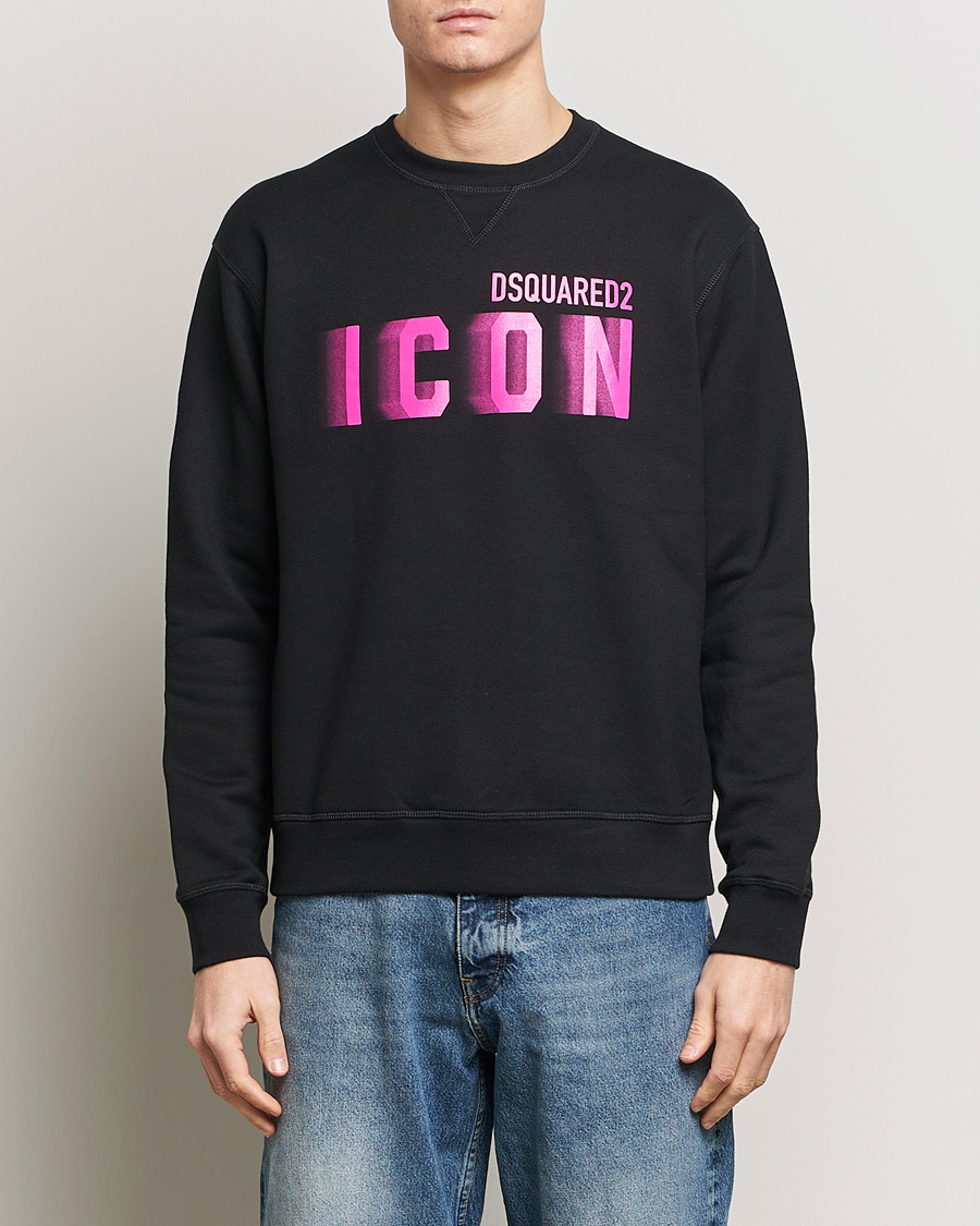 Herre | 20% udsalg | Dsquared2 | Cool Fit Icon Blur Crew Neck Sweatshirt Black