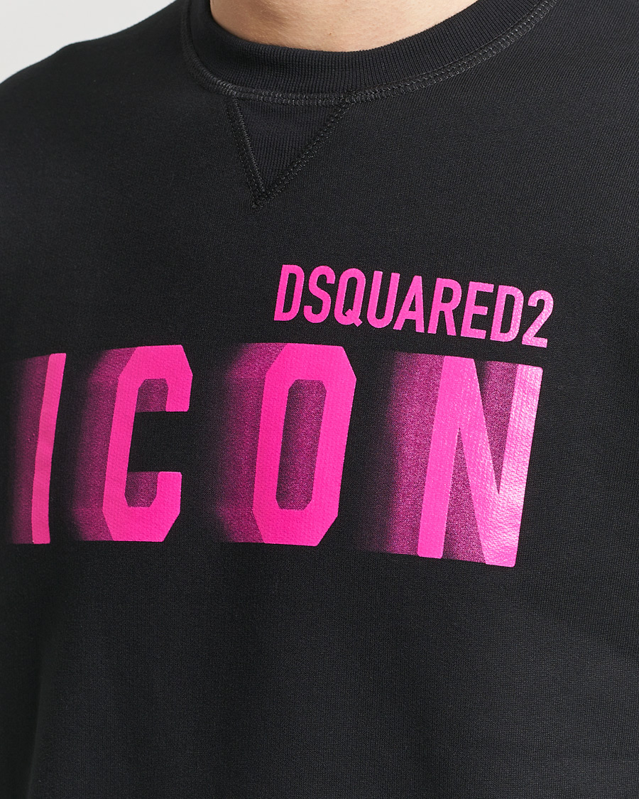 Herre | Trøjer | Dsquared2 | Cool Fit Icon Blur Crew Neck Sweatshirt Black