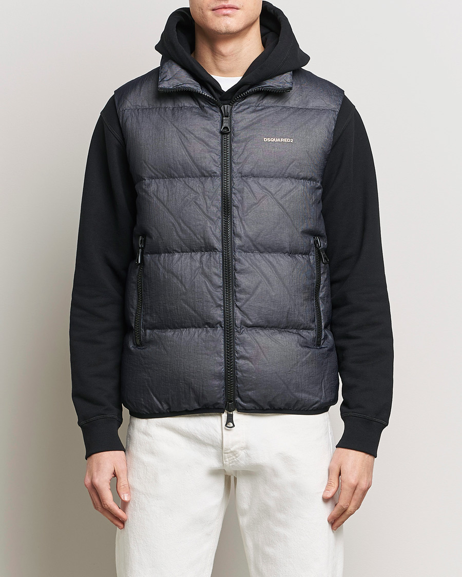 Herre | Jakker | Dsquared2 | 3D Ripstop Puffer Vest Navy