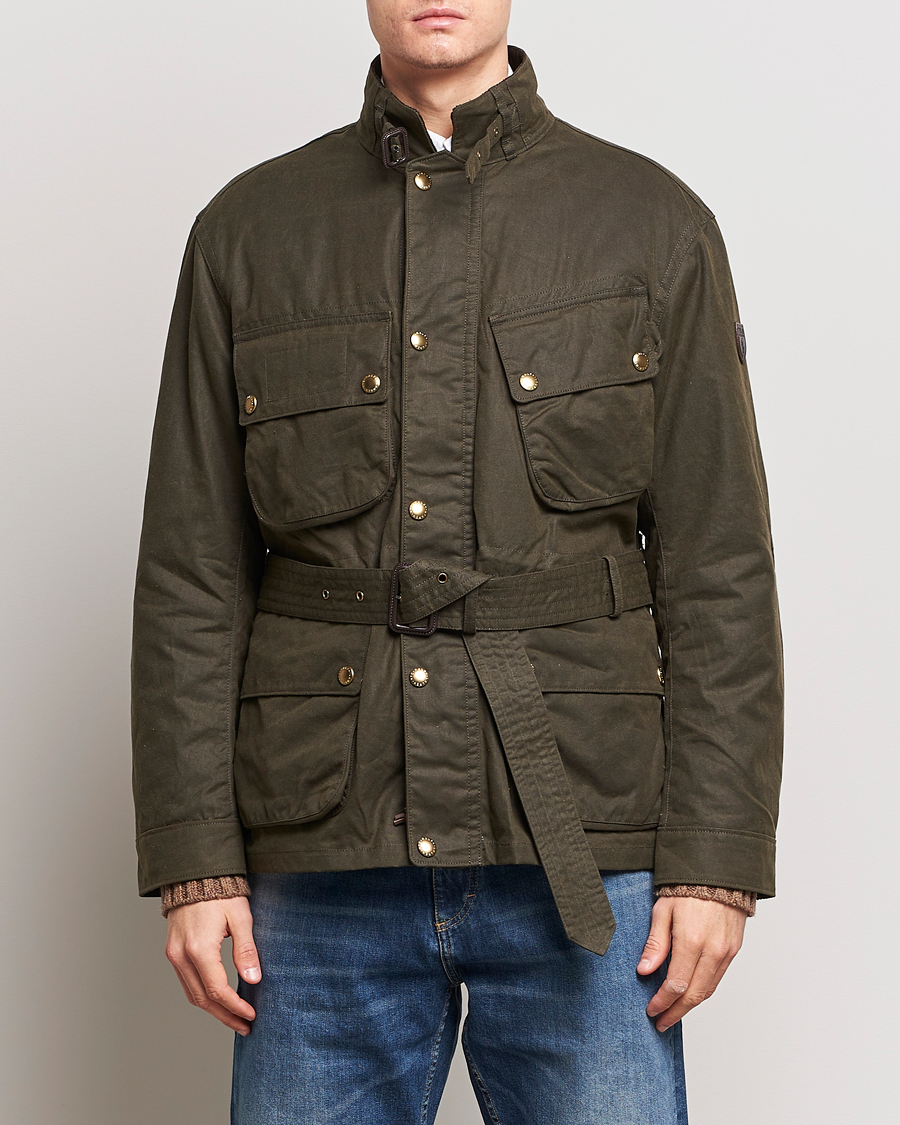 Herre | Klassiske jakker | Polo Ralph Lauren | Waxed Field Jacket Oil Cloth Green