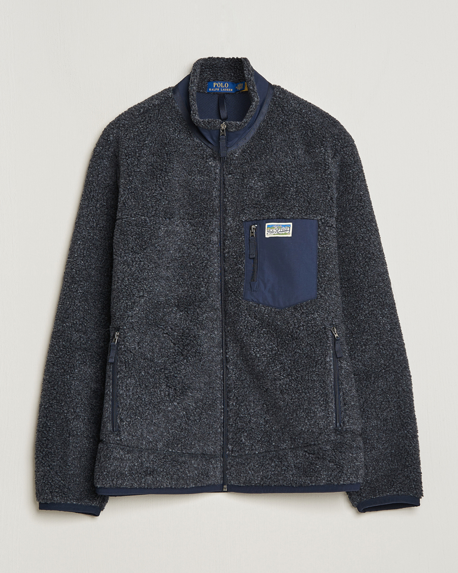 Herre | Jakker | Polo Ralph Lauren | Hi-Pile Fleece Full-Zip Jacket Aviator Navy