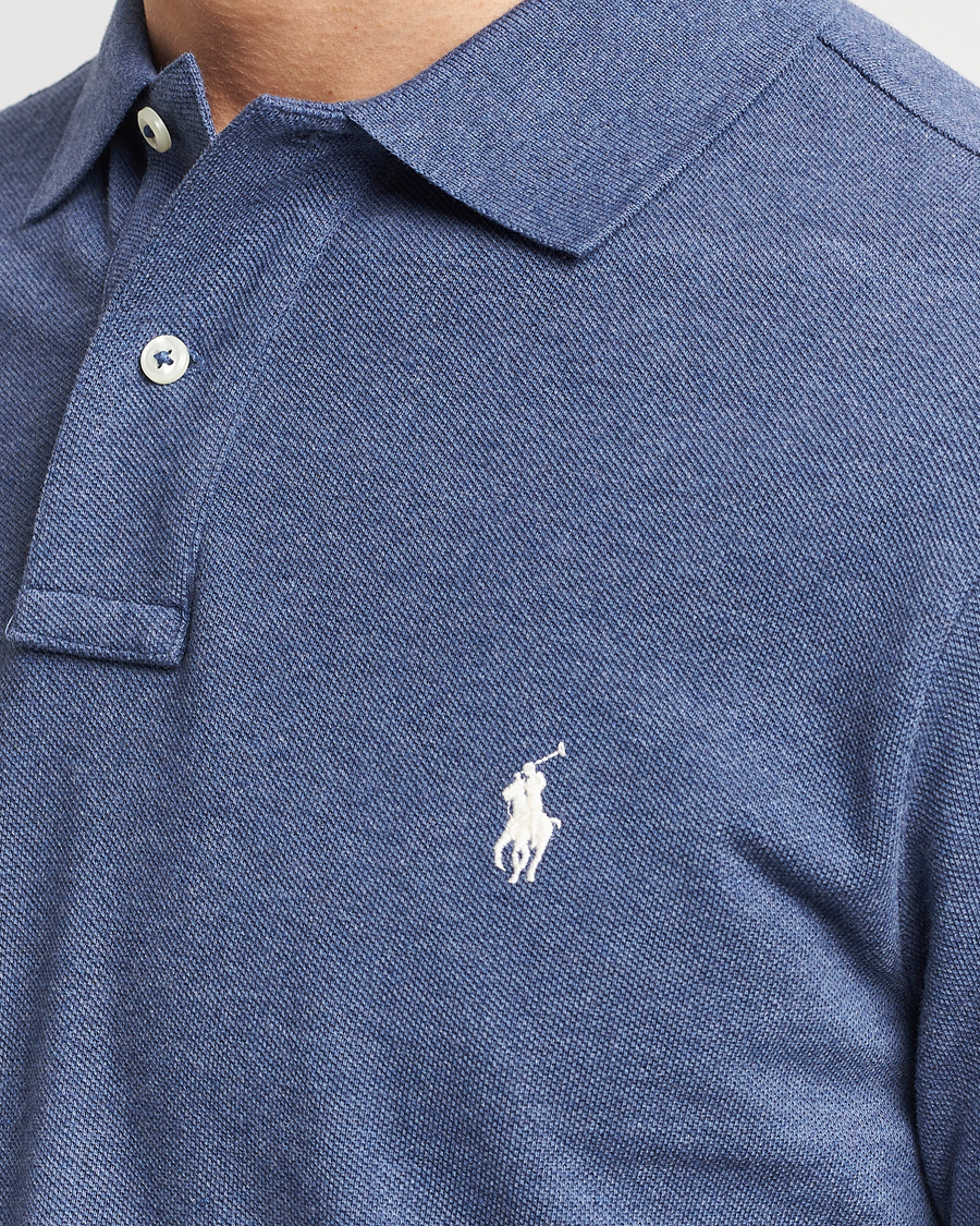 Herre | Trøjer | Polo Ralph Lauren | Custom Slim Fit Long Sleeve Polo Navy Heather