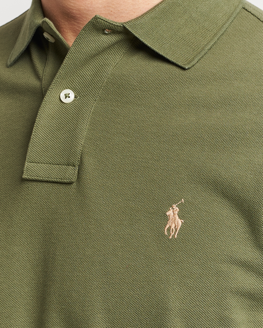 Herre | Trøjer | Polo Ralph Lauren | Custom Slim Fit Long Sleeve Polo Dark Sage