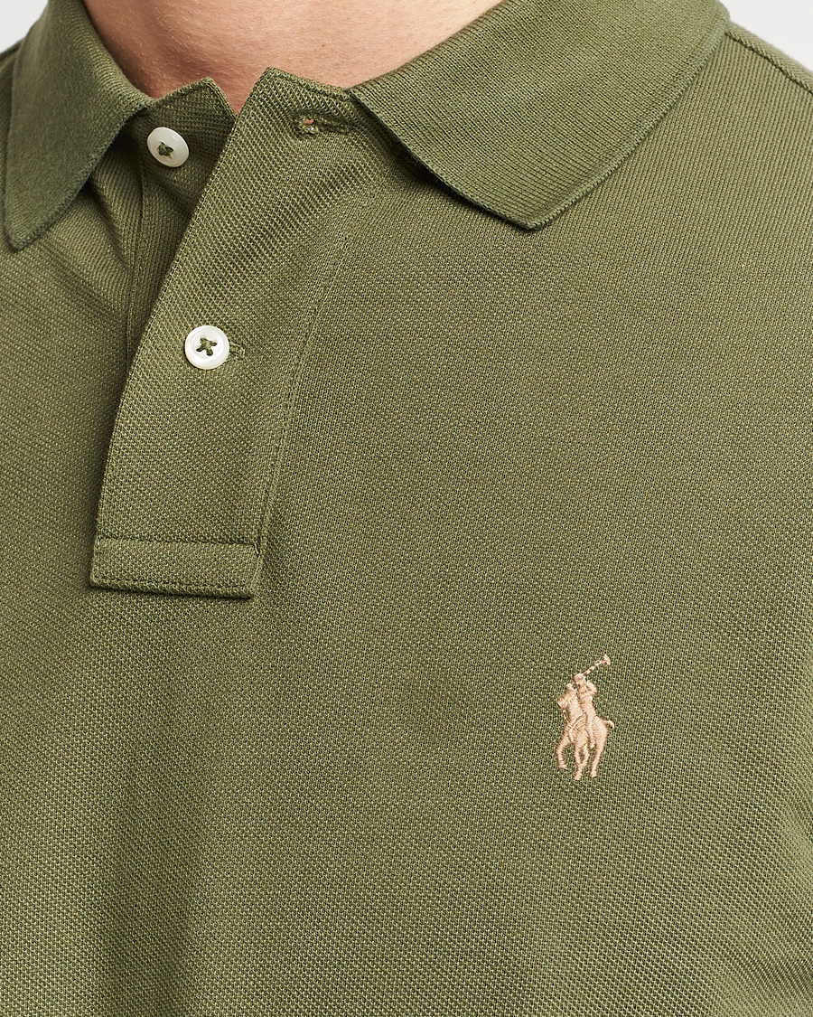 Herre | Trøjer | Polo Ralph Lauren | Slim Fit Long Sleeve Polo Dark Sage