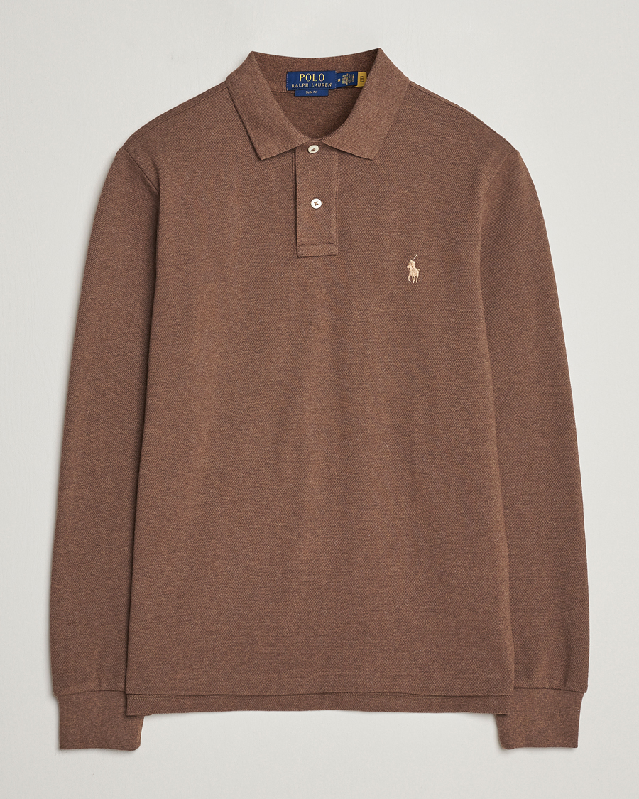 Herre | Trøjer | Polo Ralph Lauren | Slim Fit Long Sleeve Polo Cedar Heather