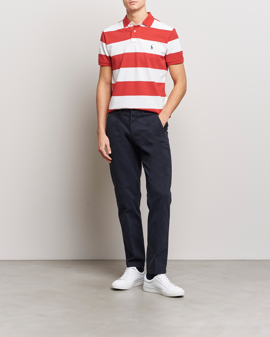 Herre | Polotrøjer | Polo Ralph Lauren | Barstriped Polo Post Red/White