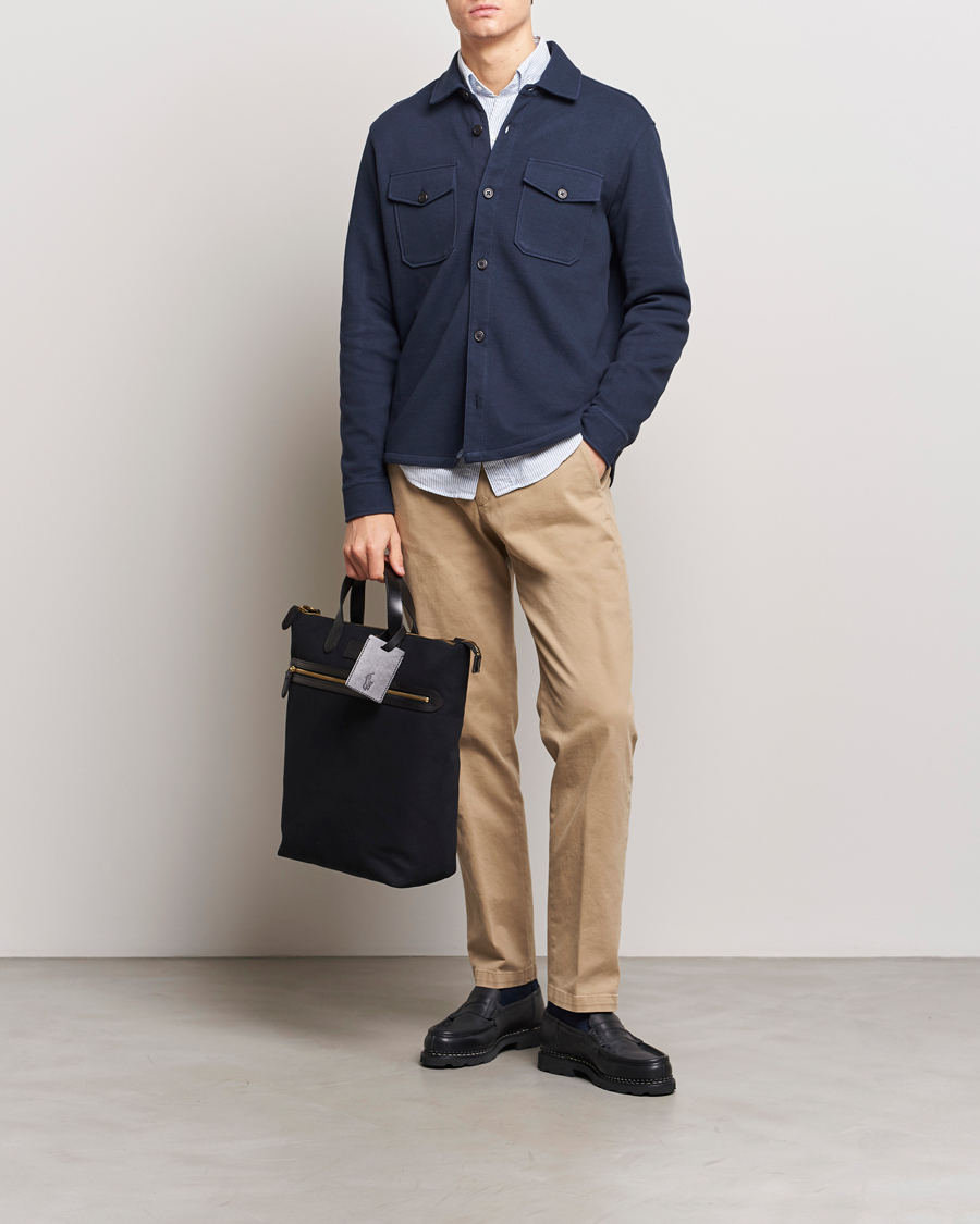 Herre | Skjorter | Polo Ralph Lauren | Double Knit Jacquard Overshirt Aviator Navy