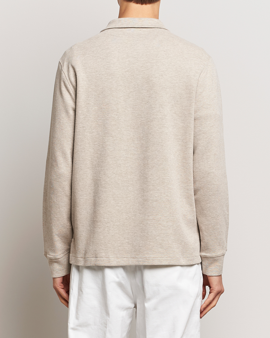 Herre | Trøjer | Polo Ralph Lauren | Double Knit Jaquard Half Zip Sweater Beige Heather