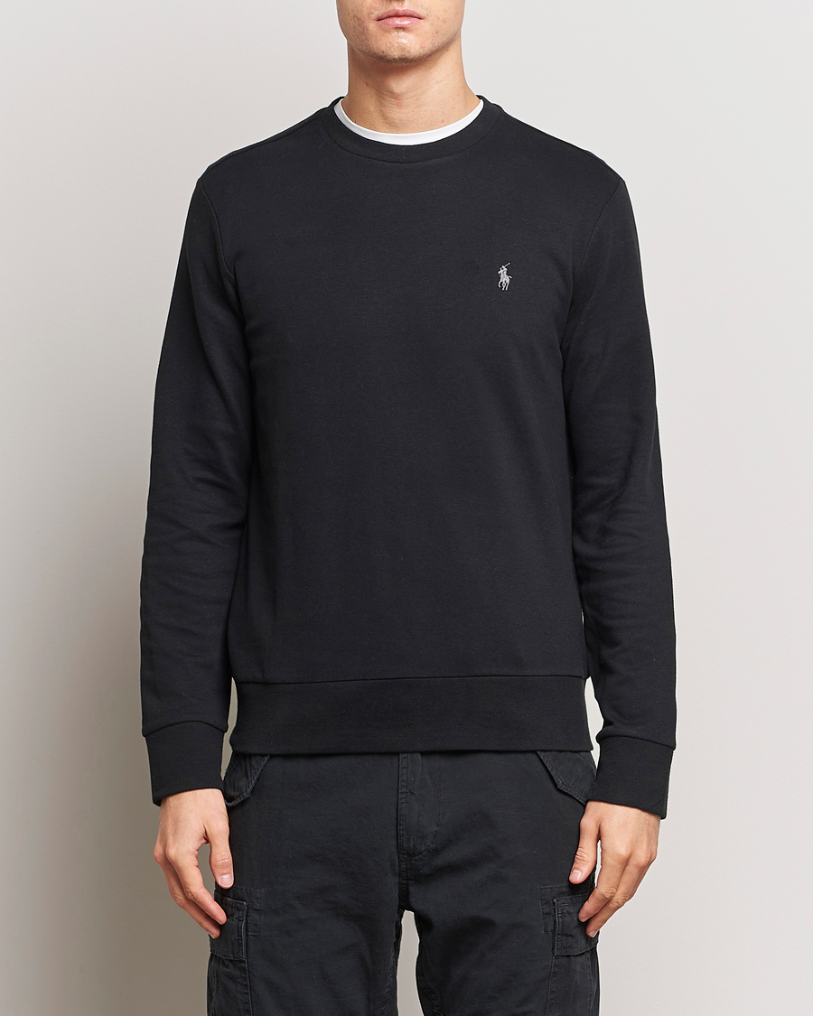 Herre | Trøjer | Polo Ralph Lauren | Double Knitted Jersey Sweatshirt Black