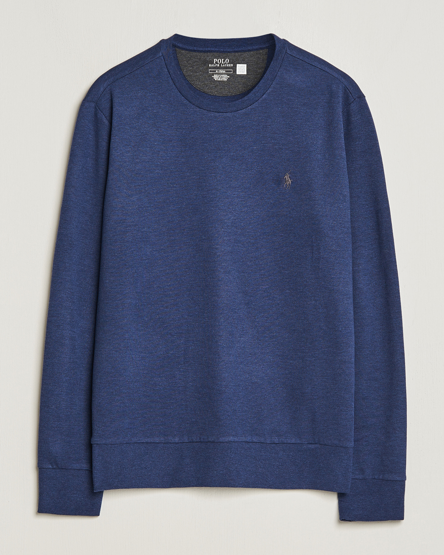 Herre | Trøjer | Polo Ralph Lauren | Double Knitted Jersey Sweatshirt Navy Heather