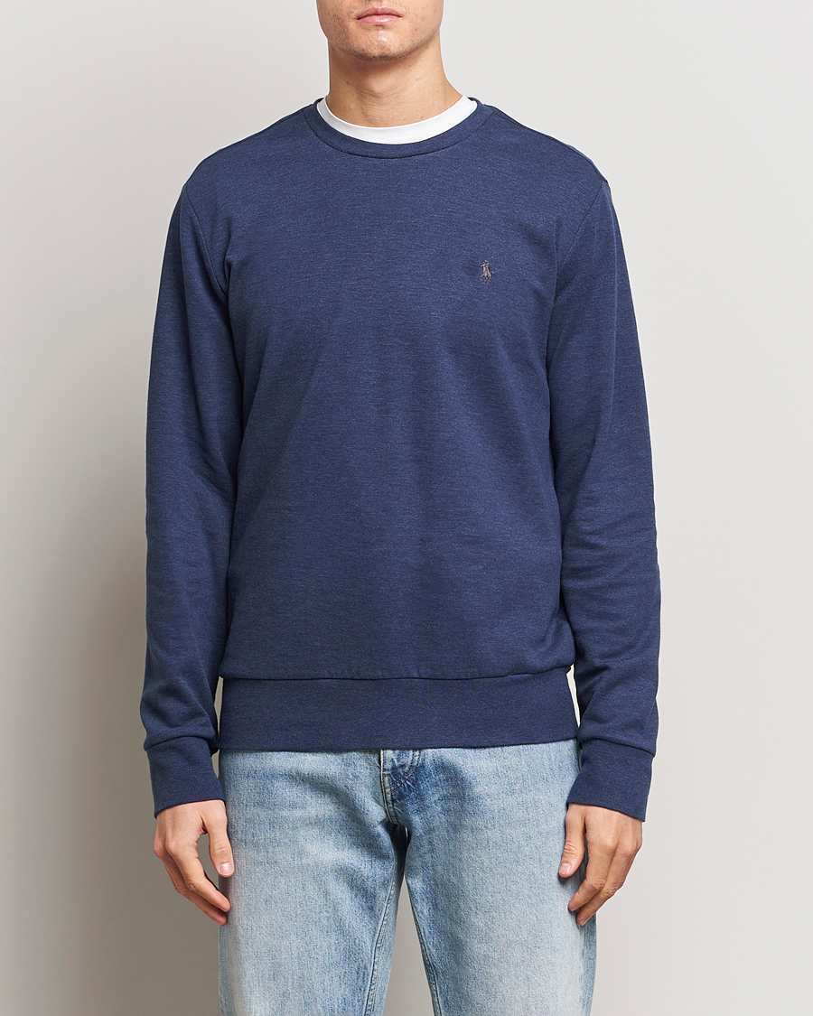 Herre | Trøjer | Polo Ralph Lauren | Double Knitted Jersey Sweatshirt Navy Heather