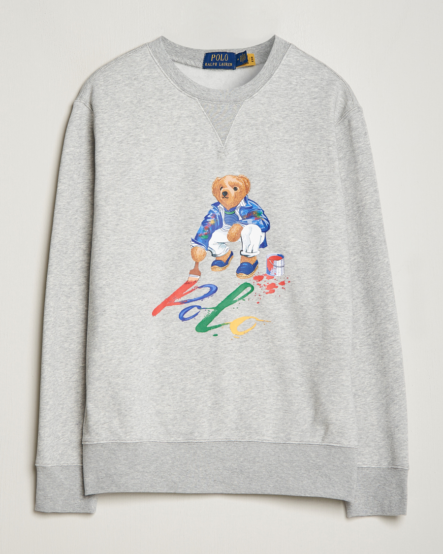 Herre | Trøjer | Polo Ralph Lauren | Printed Bear Crew Neck Sweatshirt Andover Heather