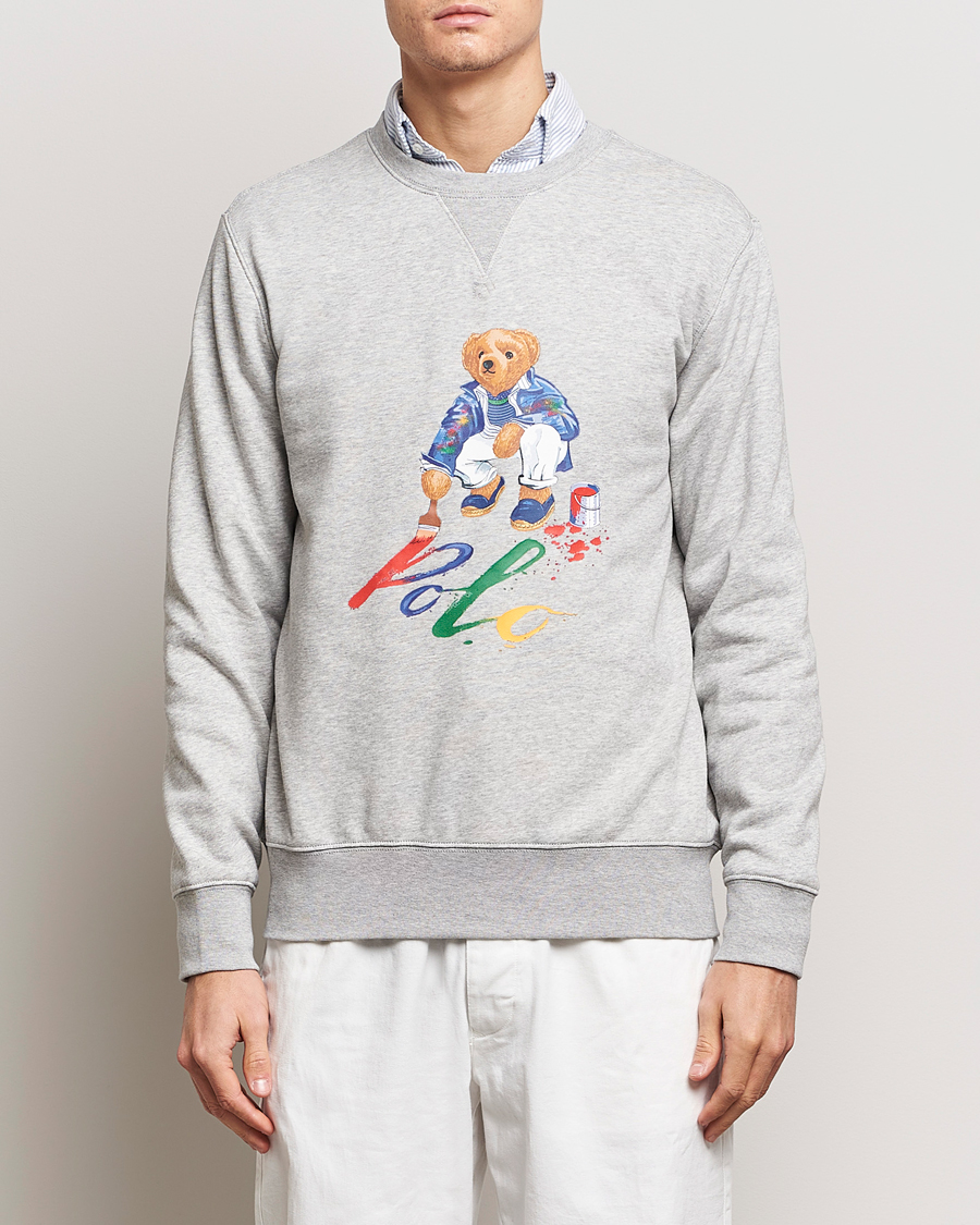 Herre | 30% udsalg | Polo Ralph Lauren | Printed Bear Crew Neck Sweatshirt Andover Heather