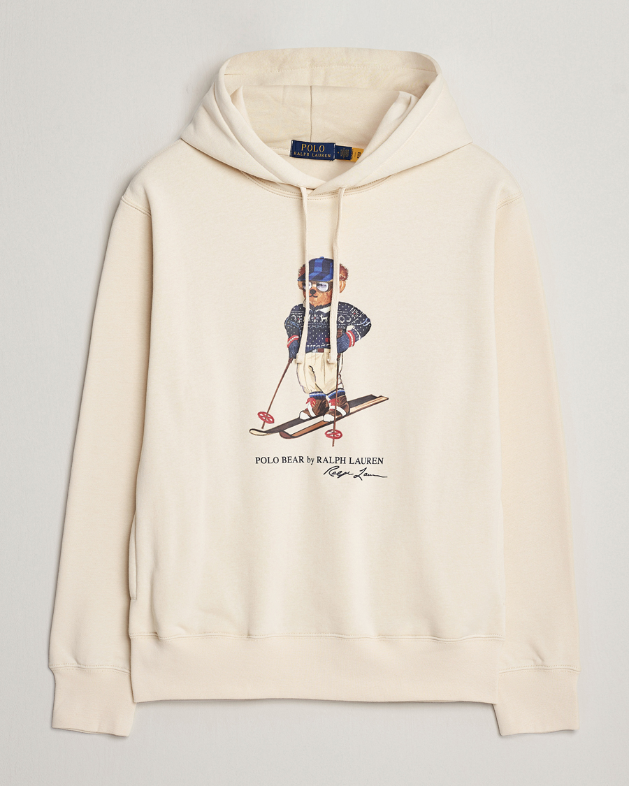 Herre | Trøjer | Polo Ralph Lauren | Printed Bear Hoodie Cream