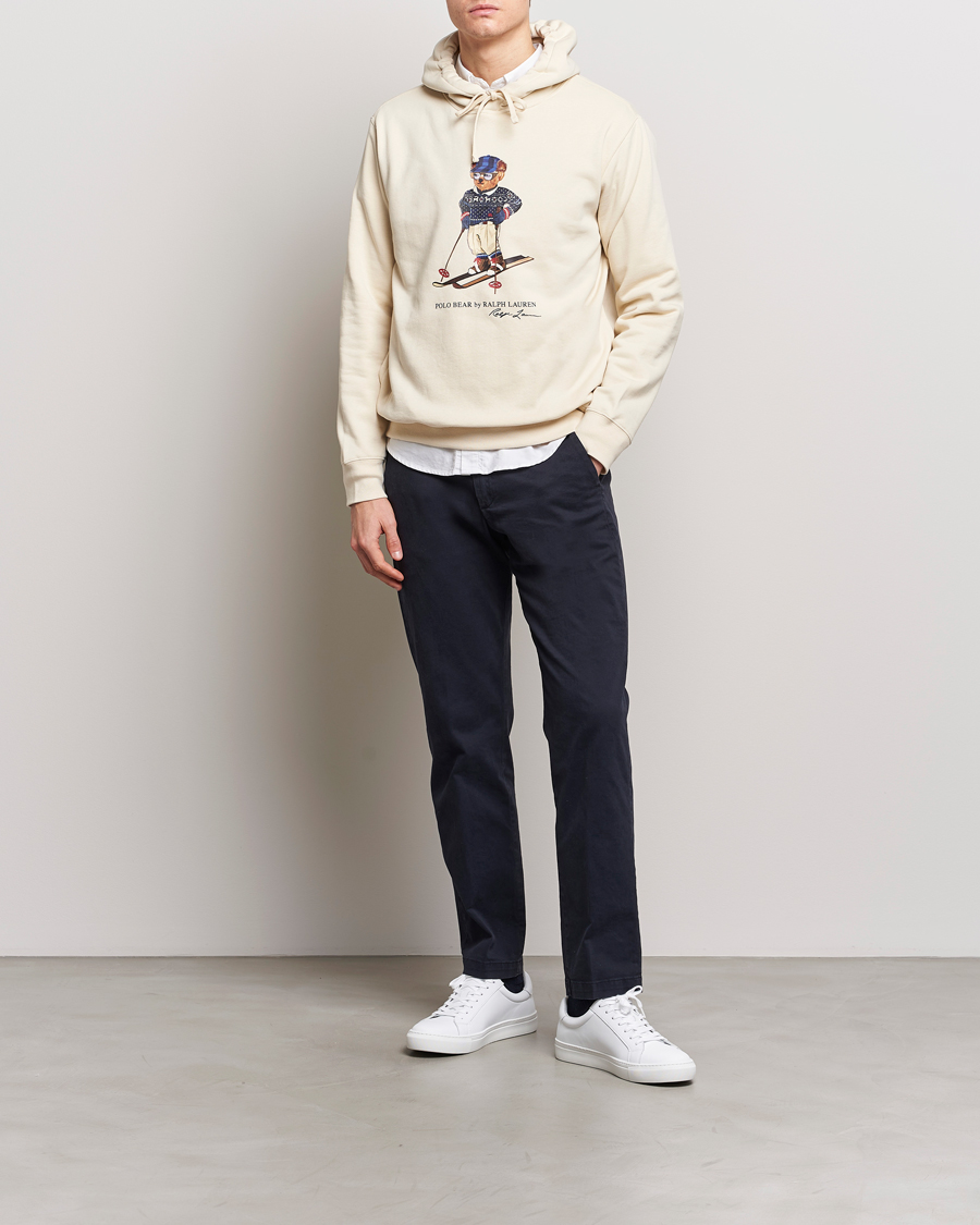 Herre | Trøjer | Polo Ralph Lauren | Printed Bear Hoodie Cream