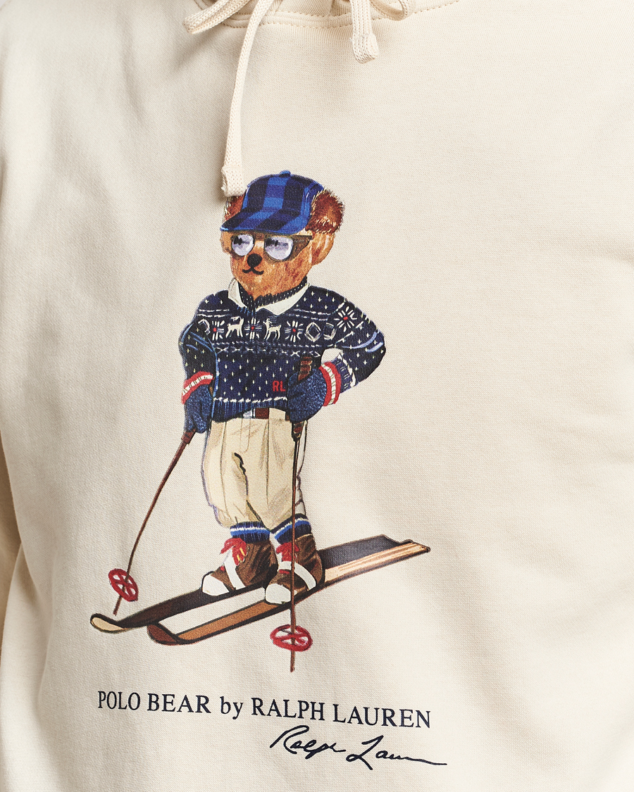 Herre | Trøjer | Polo Ralph Lauren | Printed Bear Hoodie Cream