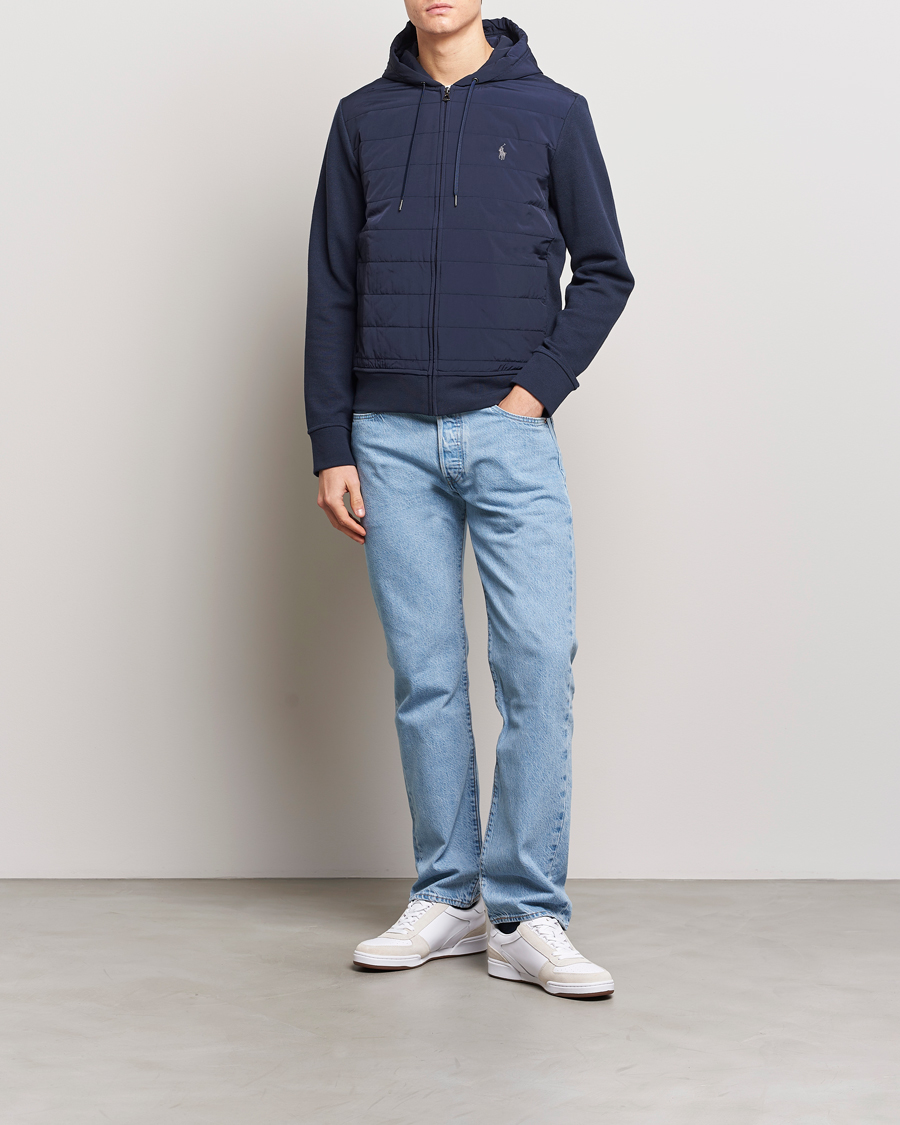Herre | Trøjer | Polo Ralph Lauren | Hybrid Full-Zip Hoodie Aviator Navy