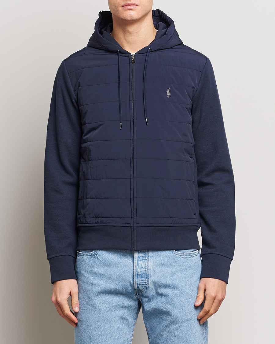 Herre | Trøjer | Polo Ralph Lauren | Hybrid Full-Zip Hoodie Aviator Navy