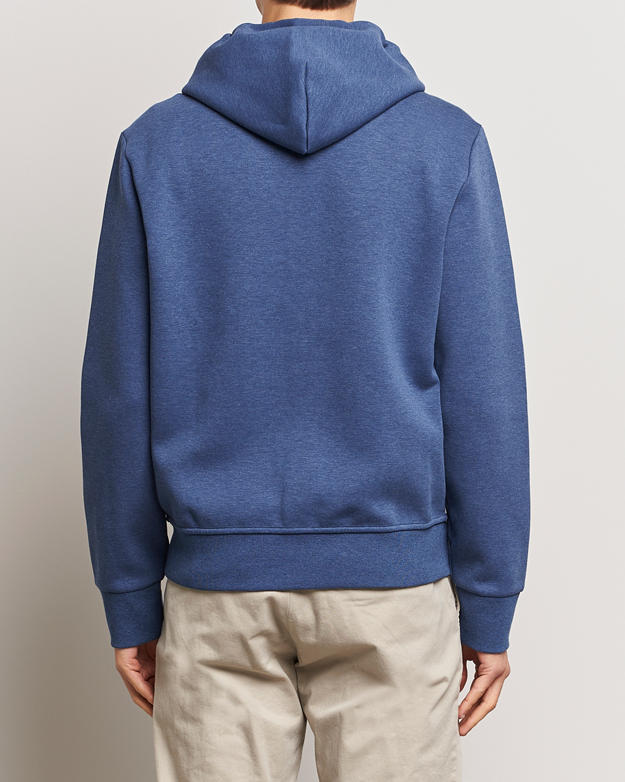 Herre | Trøjer | Polo Ralph Lauren | Double Knitted Full-Zip Hoodie Blue Heather