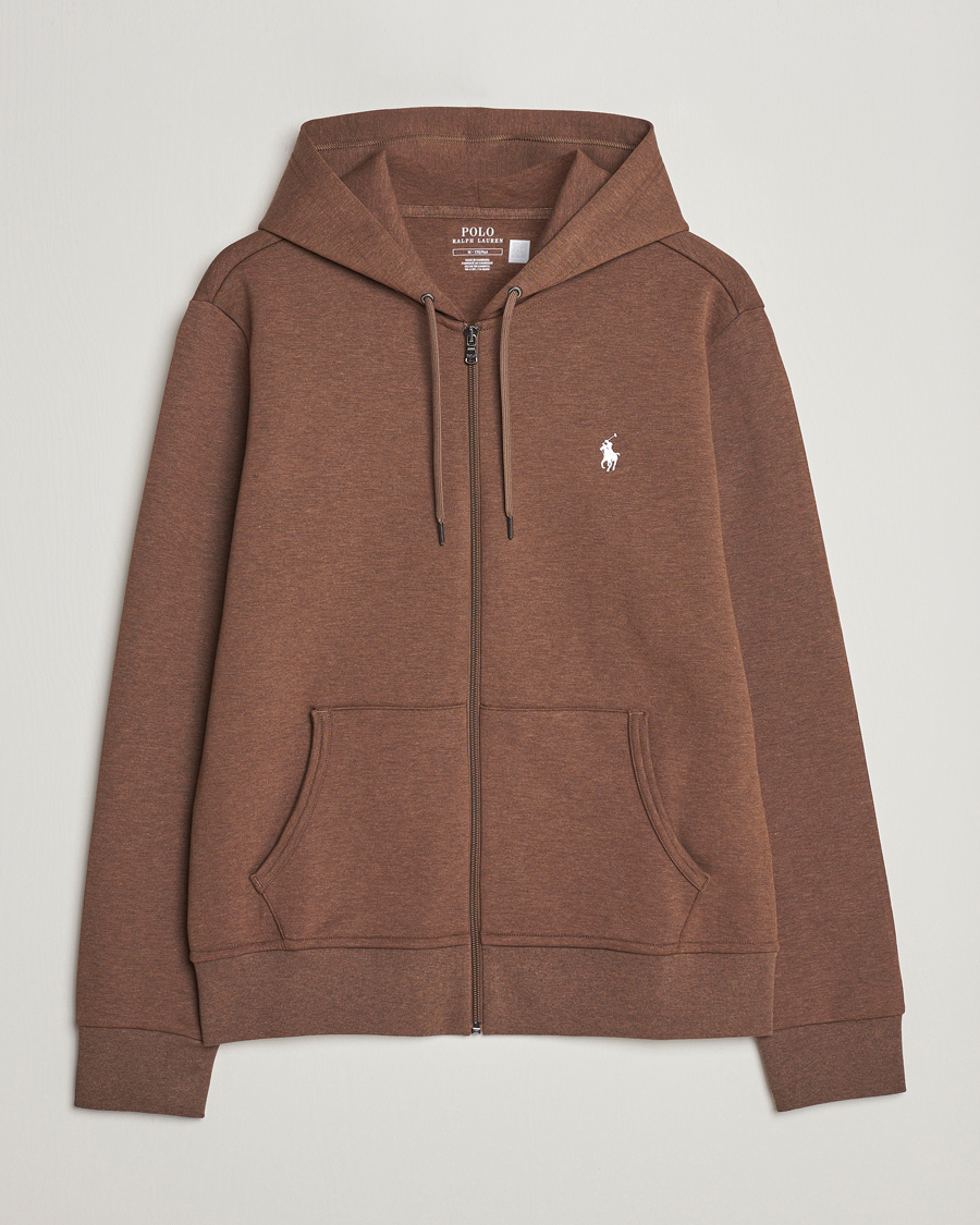 Herre | Trøjer | Polo Ralph Lauren | Double Knitted Full-Zip Hoodie Cedar Heather