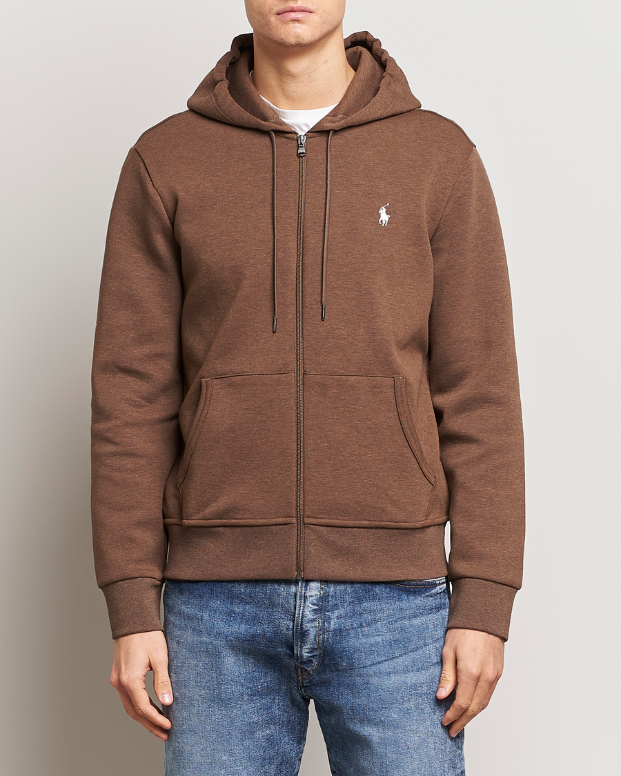 Herre | Afdelinger | Polo Ralph Lauren | Double Knitted Full-Zip Hoodie Cedar Heather