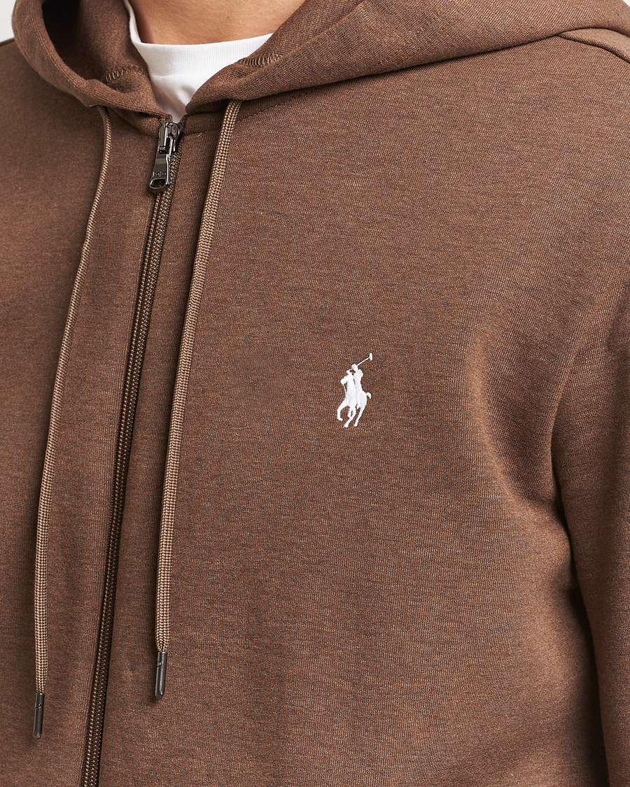 Herre | Trøjer | Polo Ralph Lauren | Double Knitted Full-Zip Hoodie Cedar Heather