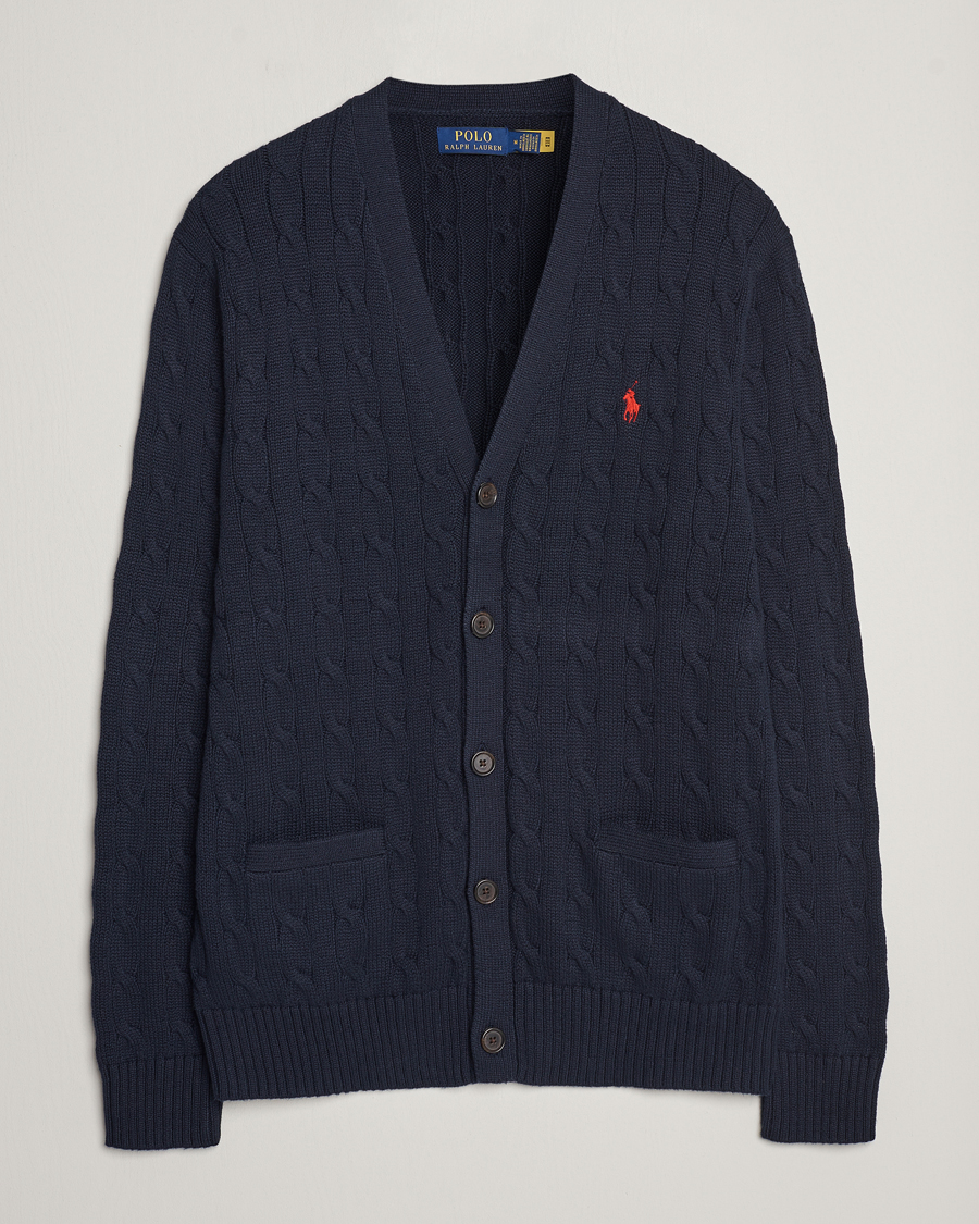 Herre | Trøjer | Polo Ralph Lauren | Cotton Cable Cardigan Hunter Navy