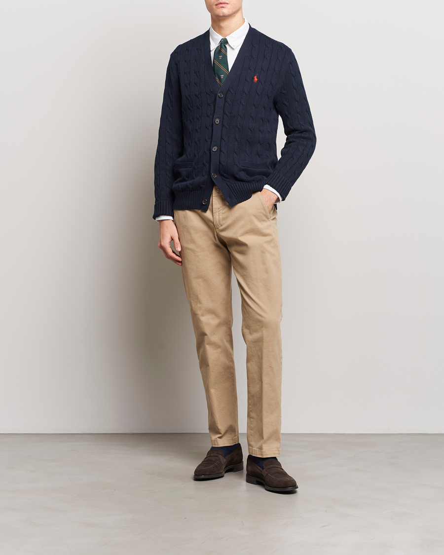 Herre | Trøjer | Polo Ralph Lauren | Cotton Cable Cardigan Hunter Navy
