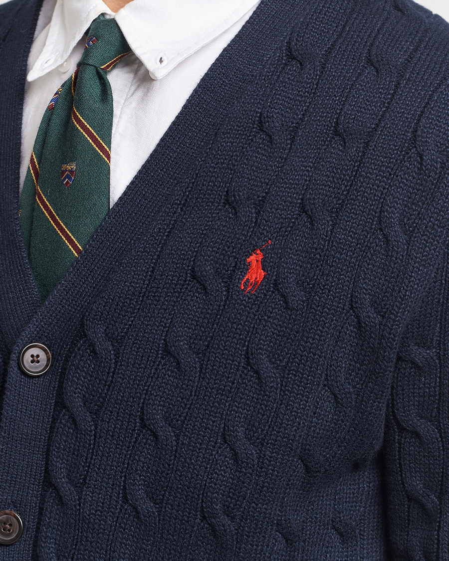 Herre | Trøjer | Polo Ralph Lauren | Cotton Cable Cardigan Hunter Navy