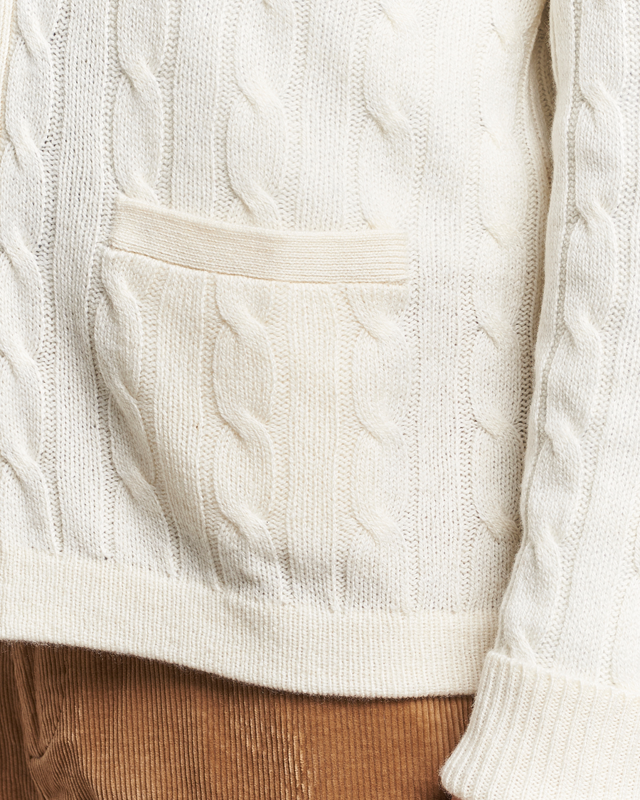 Herre | Trøjer | Polo Ralph Lauren | Cashmere Cable Shawl Collar Cardigan Cream