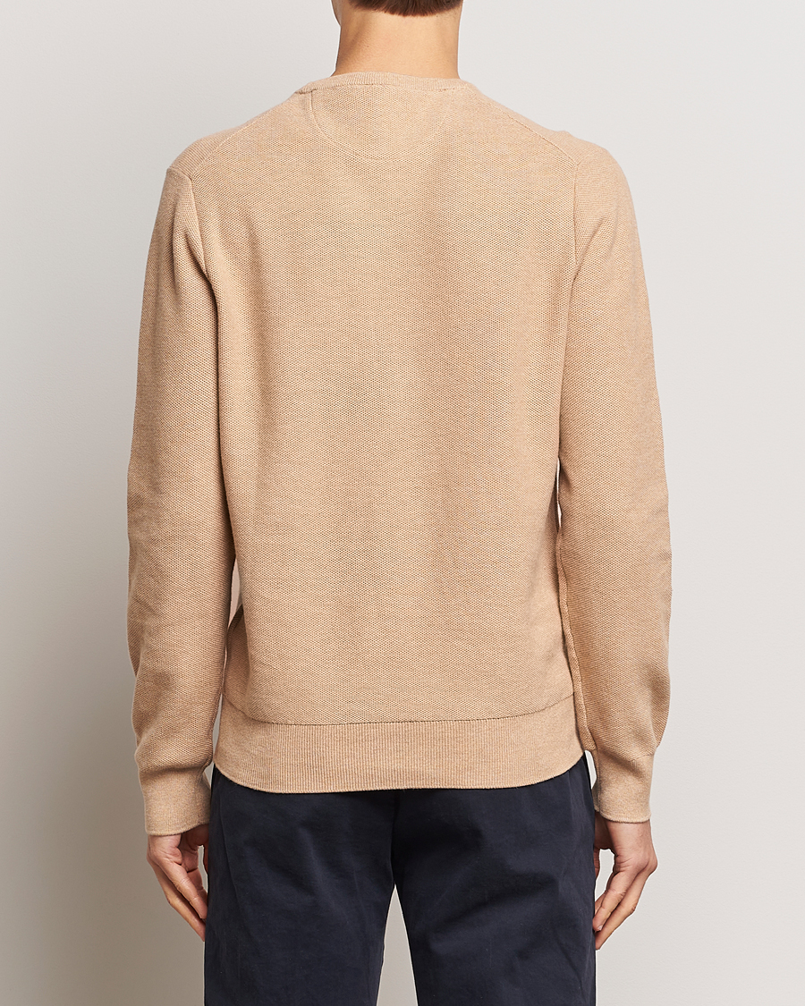 Herre | Trøjer | Polo Ralph Lauren | Textured Cotton Crew Neck Sweater Camel Melange