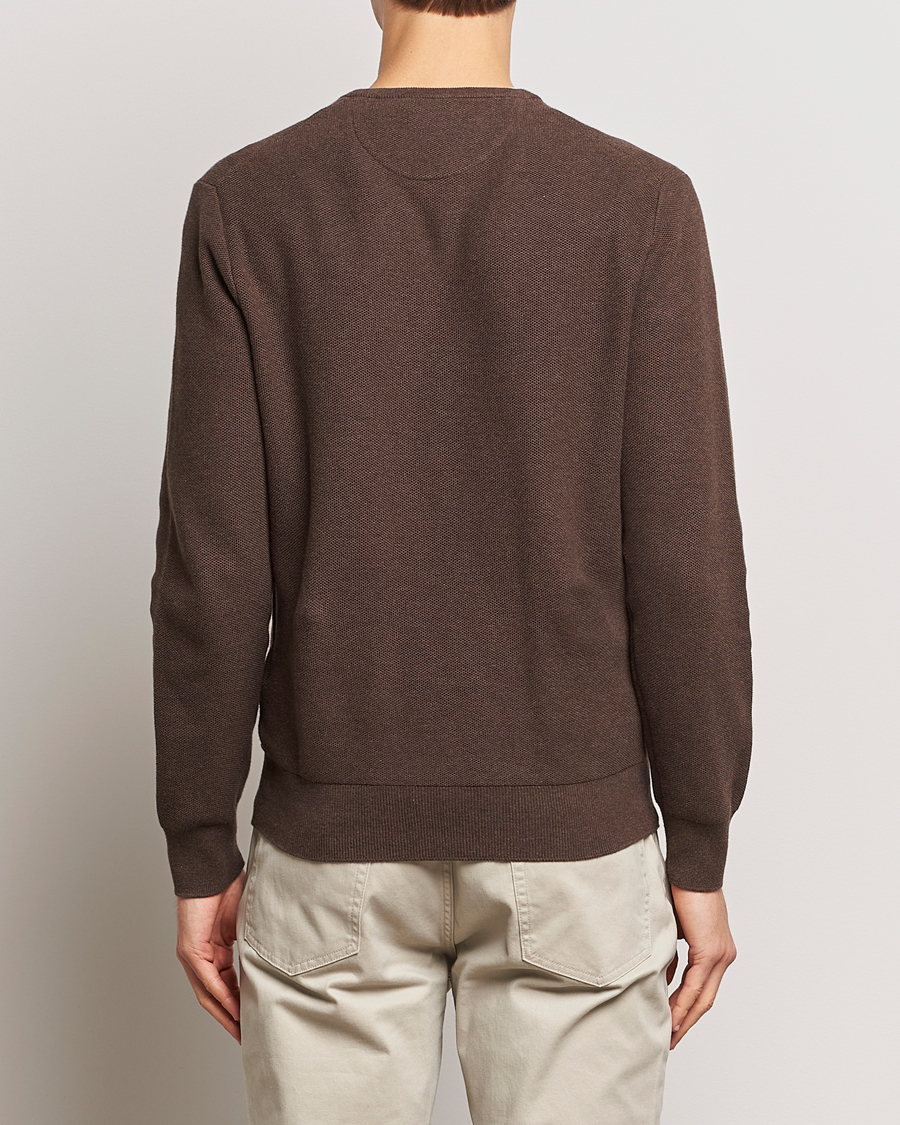 Herre | Trøjer | Polo Ralph Lauren | Textured Cotton Crew Neck Sweater Spa Brown Heather