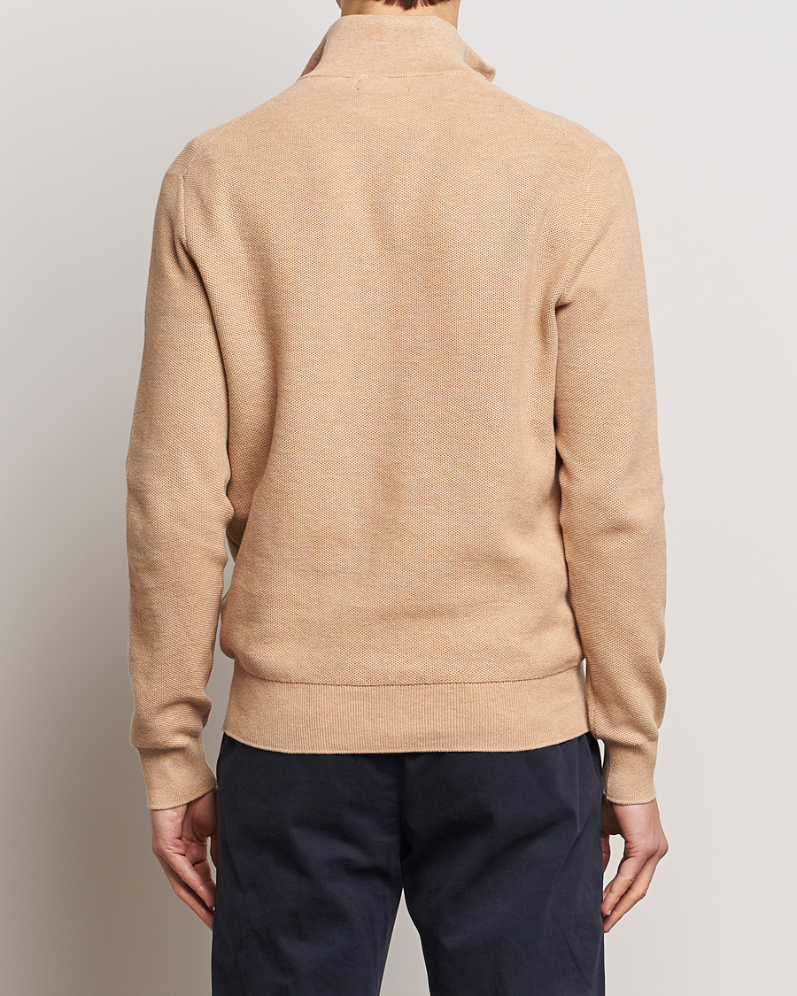 Herre | Trøjer | Polo Ralph Lauren | Textured Half Zip Camel Melange