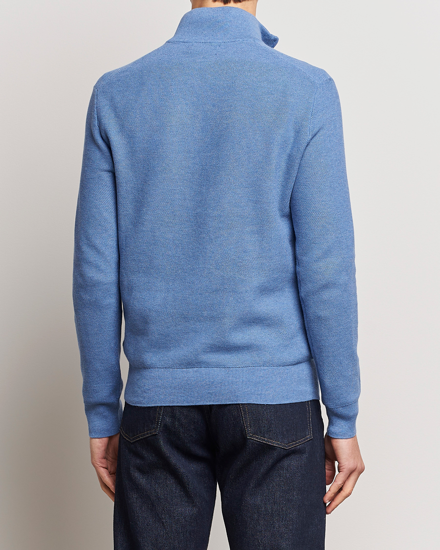 Herre | Trøjer | Polo Ralph Lauren | Textured Half-Zip Blue Heather