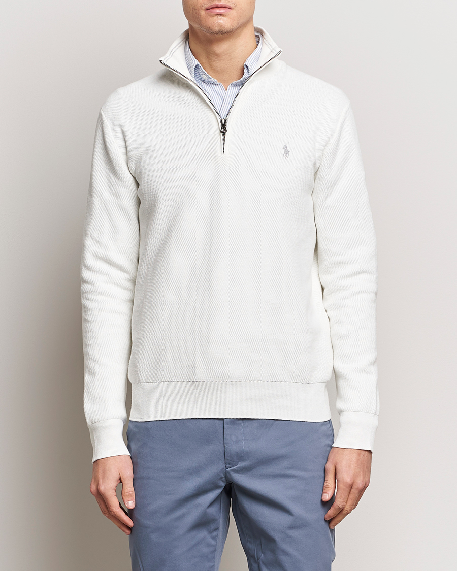 Herr |  | Polo Ralph Lauren | Textured Half-Zip Deckwash White