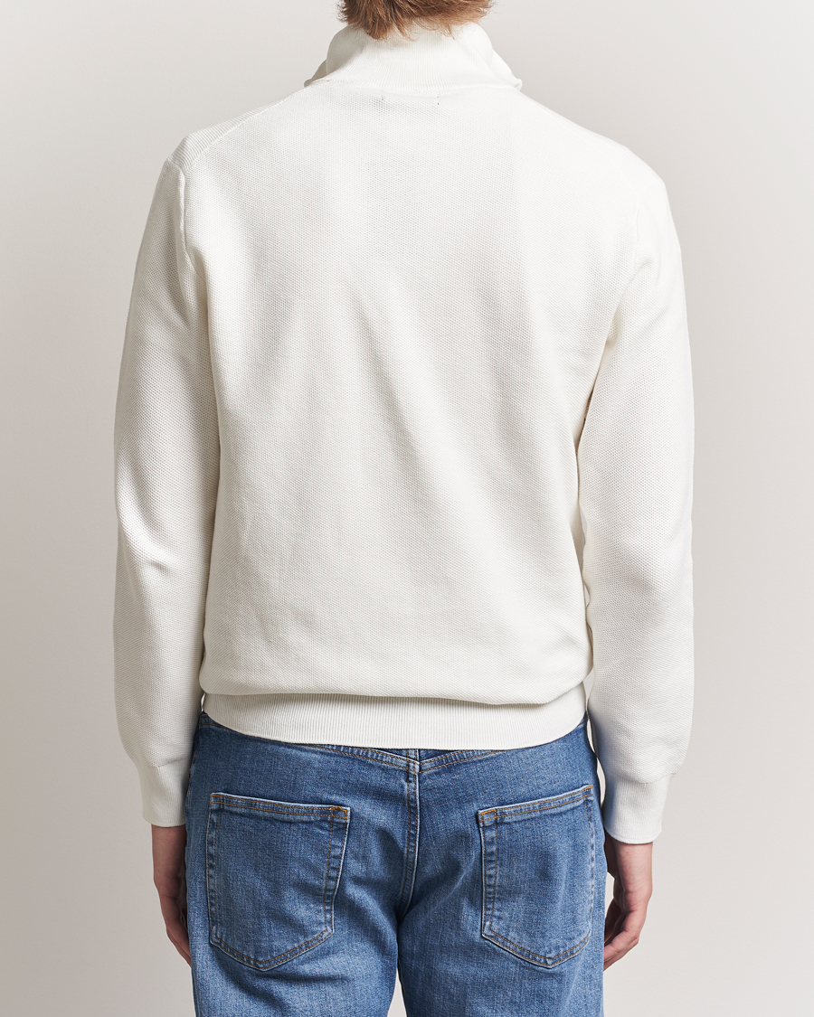 Herre | Trøjer | Polo Ralph Lauren | Textured Half Zip Deckwash White